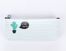 Load image into Gallery viewer, Green Cactus Large Capacity Pencil Bag