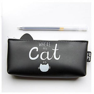 Black & White Cat Silicone Pencil Case