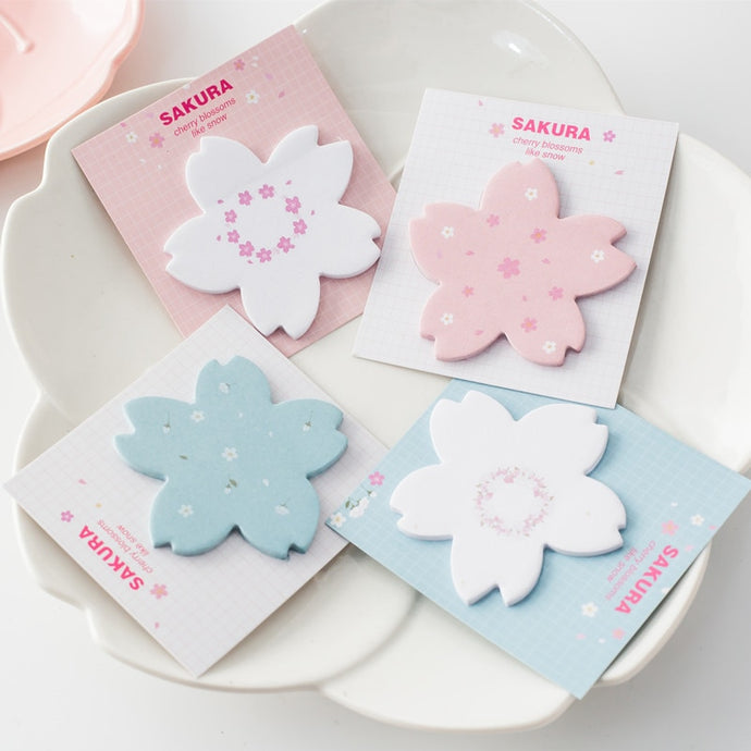 2 Pcs Creative Portable Cherry Sakura Petals Memo Pad