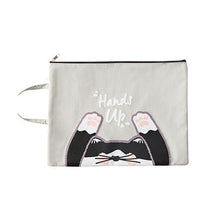 Load image into Gallery viewer, Colorful Cat Hands Up Oxford Zipper Document Bag