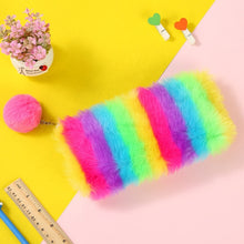 Load image into Gallery viewer, Rainbow Plush Pencil Case