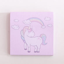 Load image into Gallery viewer, Rainbow Unicorn Square Memo Pad Adhesive