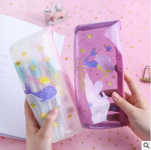Load image into Gallery viewer, Mermaid Whale Transparent Pencil Bag