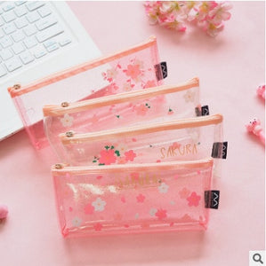 Pink Petal Cherry Sakura Pencil Bag