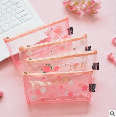 Pink Petal Cherry Sakura Pencil Bag